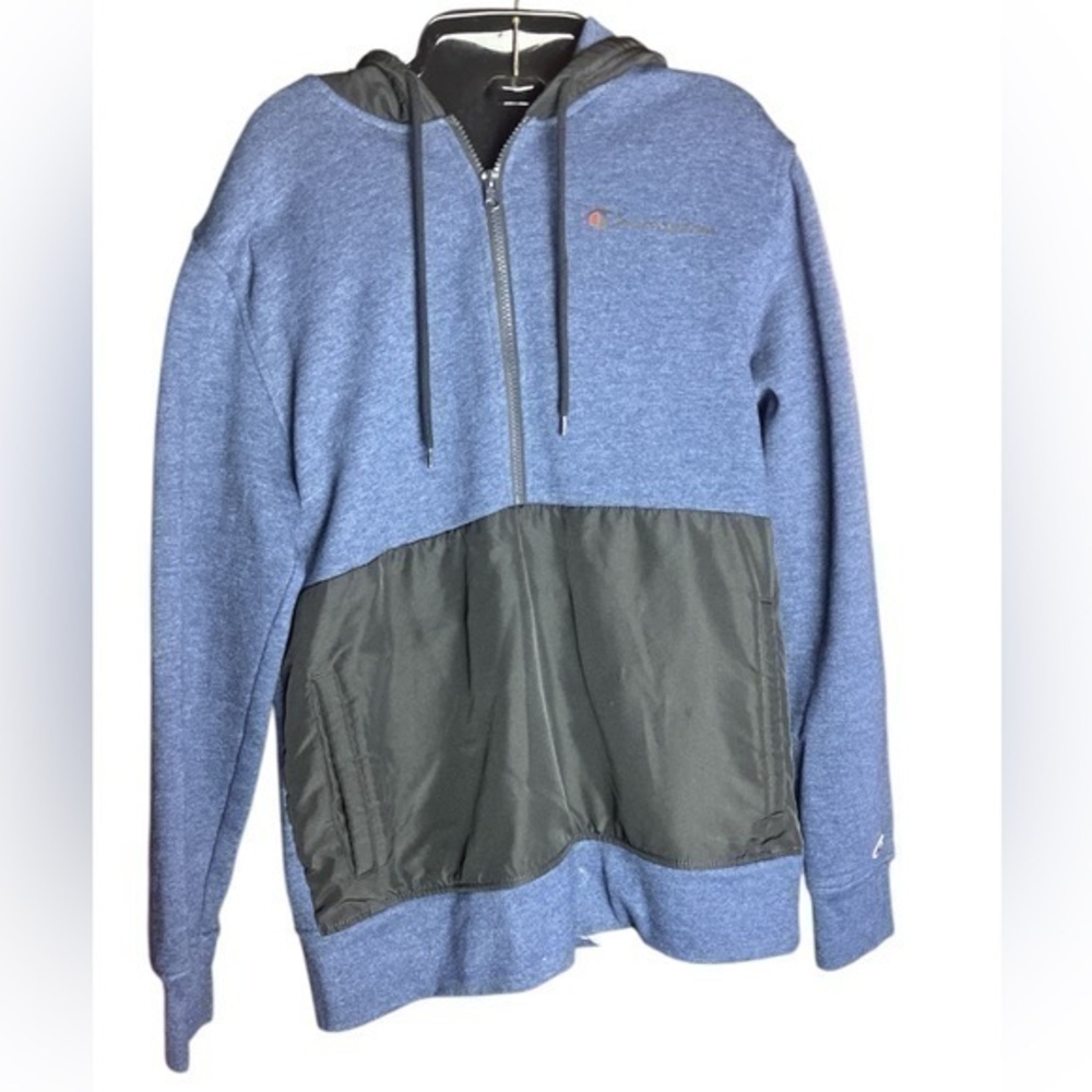 Champion Woven-Mix Half Zip Hoodie Small
